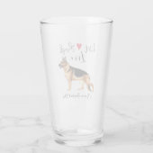 Live Laugh Love a German Shepherd Glas (Achterkant)
