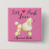 Live Laugh Love a Golden Retriever Button (Voorkant)