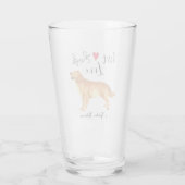 Live Laugh Love a Golden Retriever Glass Glas (Achterkant)
