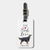 Live Laugh Love a Gordon Setter Bagagelabel (Voorkant verticaal)