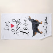 Live Laugh Love a Gordon Setter Beach Towel Strandlaken (Voorkant)
