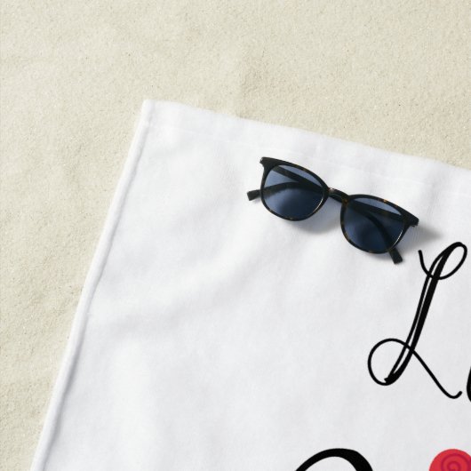 Live Laugh Love a Gordon Setter Beach Towel Strandlaken (In situ)