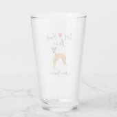 Live Laugh Love a Italy Greyhound Glass Glas (Achterkant)