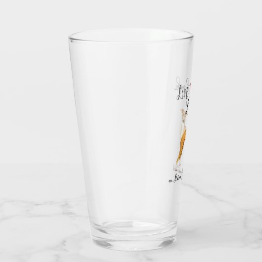 Live Laugh Love a Italy Greyhound Glass Glas (Rechts)