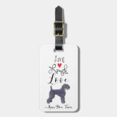 Live Laugh Love a Kerry Blue Terrier Bagagelabel (Voorkant verticaal)