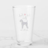 Live Laugh Love a Kerry Blue Terrier Glas (Achterkant)