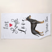 Live Laugh Love a Manchester Terrier Beach Towel Strandlaken (Voorkant)