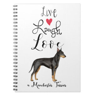 Live Laugh Love a Manchester Terrier Notitieboek