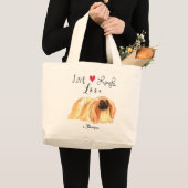 Live Laugh Love a Pekingese Large Canvas tas (Voorkant (product))