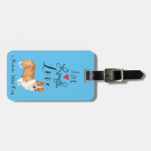 Live Laugh Love a Pembroke Welsh Corgi Bagagelabel (Voorkant horizontaal)
