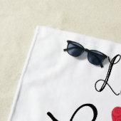 Live Laugh Love a Pharaoh Hound Beach Towel Strandlaken (In situ)