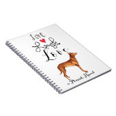Live Laugh Love a Pharaoh Hound Notitieboek (Rechterzijde)
