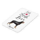 Live Laugh Love a Rottweiler Magneet (Linkerzijde)