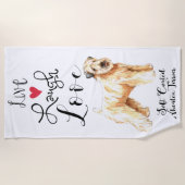 Live Laugh Love a Wheaten Beach Towel Strandlaken (Voorkant)