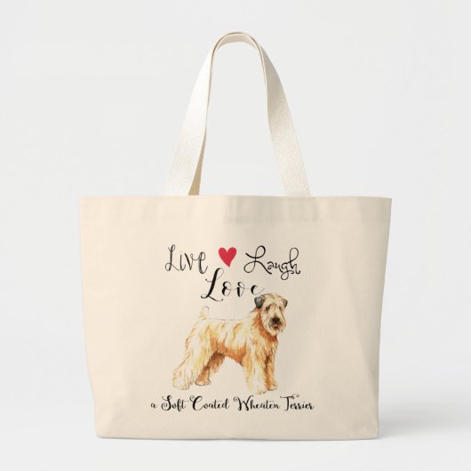 Live Laugh Love a Wheaten Grote Tote Bag (Voorkant)