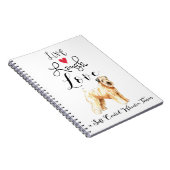 Live Laugh Love a Wheaten Notitieboek (Rechterzijde)