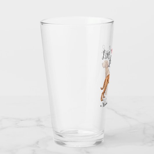 Live Laugh Love a Wirehaired Vizsla Glas (Rechts)