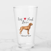 Live Laugh Love a Wirehaired Vizsla Glas (Voorkant)