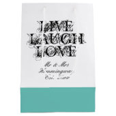 Live Laugh Love aangepaste cadeautas voor huwelijk (Achterkant)