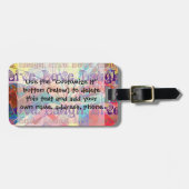 Live Laugh Love Abstract Textured Pset Pattern Bagagelabel (Voorkant horizontaal)