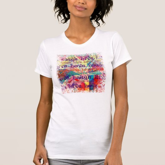 Live Laugh Love Abstract Textured Pset Pattern T-shirt (Voorkant)