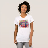 Live Laugh Love Abstract Textured Pset Pattern T-shirt (Voorkant volledig)