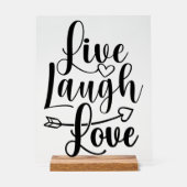Live Laugh Love Acryl Bord (Voorkant)
