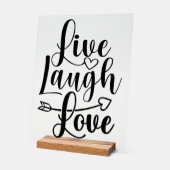 Live Laugh Love Acryl Bord (Hoek)