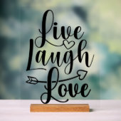 Live Laugh Love Acryl Bord (Neutraal)