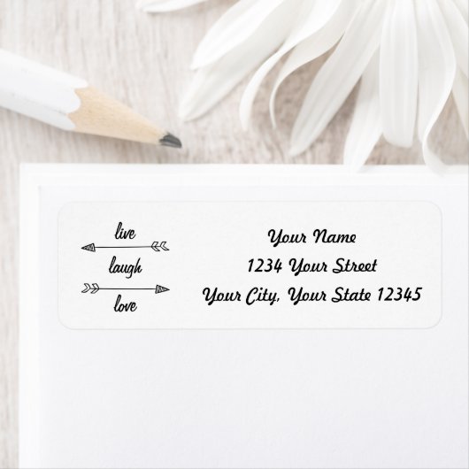 Live, Laugh, Love Address Label (Insitu)