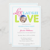 Live Laugh Love | Afstuderen Kaart (Voorkant / Achterkant)