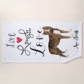 Live Laugh Love Am Staff Beach Towel Strandlaken (Voorkant)