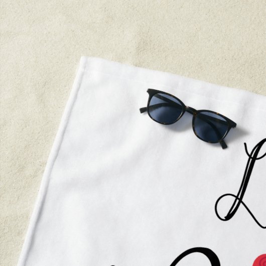 Live Laugh Love Am Staff Beach Towel Strandlaken (In situ)