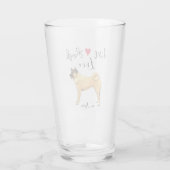 Live Laugh Love an Akita Glas (Achterkant)