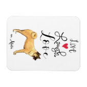 Live Laugh Love an Akita Magneet (Horizontaal)