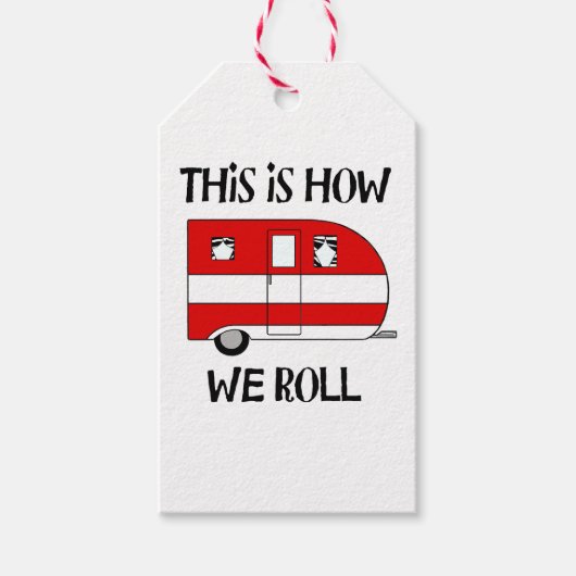 "Live, Laugh, Love and Camp" Cadeaulabel (Voorkant)