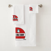 "Live, Laugh, Love and Camp" Camper Hand Towel Bad Handdoek (Insitu)