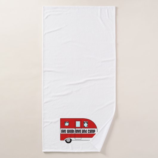 "Live, Laugh, Love and Camp" Camper Hand Towel Bad Handdoek (Badhanddoek)