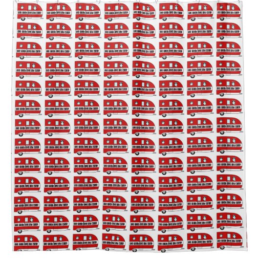 "Live, Laugh, Love and Camp" Shower Curtain Douchegordijn (Voorkant)