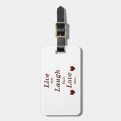 Live Laugh Love Bagagelabel (Voorkant verticaal)