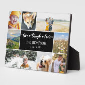 Live Laugh Love Black Photo Collage Fotoplaat (Zijkant)