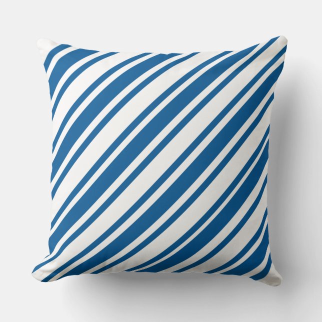 Live Laugh Love Blue/Black White Stripe Pillow Kussen (Voorkant)