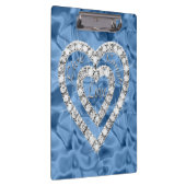 Live Laugh Love Blue Diamond Hearts Cliboard Klembord (Rechts)