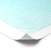 Live Laugh Love | Blue Ombre Motivatie Poster (Hoek)