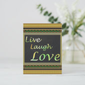Live Laugh Love Briefkaart (Staand voorkant)