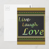 Live Laugh Love Briefkaart (Voorkant / Achterkant)