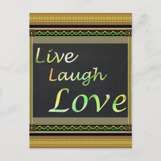 Live Laugh Love Briefkaart (Voorkant)