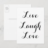 Live - Laugh - Love Briefkaart (Voorkant / Achterkant)