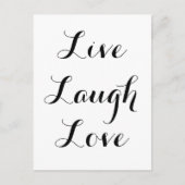 Live - Laugh - Love Briefkaart (Voorkant)