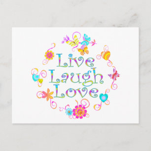 Live Laugh Love Briefkaart